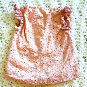 Eyelet Top with flutter Sleeves